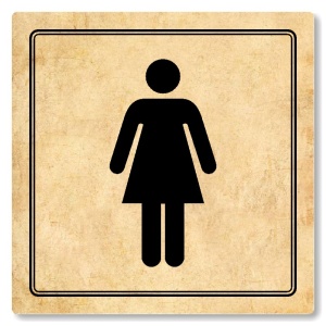 WC ženy, 100x100mm, pergamen, Utah